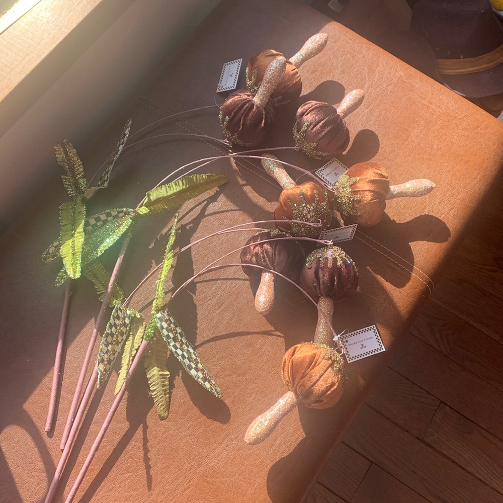 MacKenzie-Childs Autumnology dangling Mushroom Picks:)